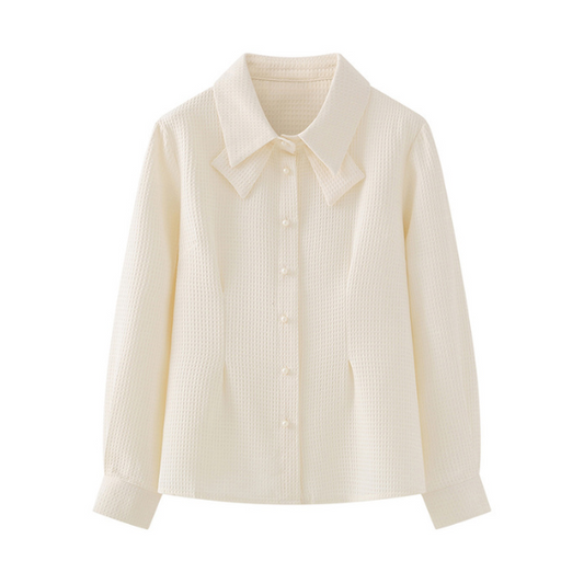 フレンチスタイルワッフルシャツ X-006
