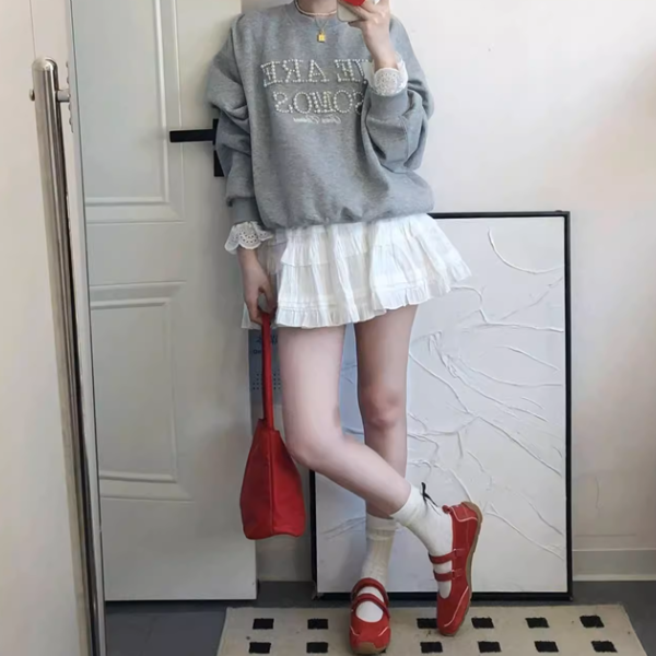 【4color】ラウンドネックダブルストラップフラットシューズ《Z00880》