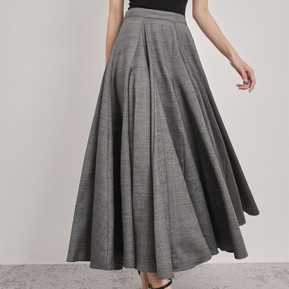 クラシックデザインフリルプリーツスカート　AU-027