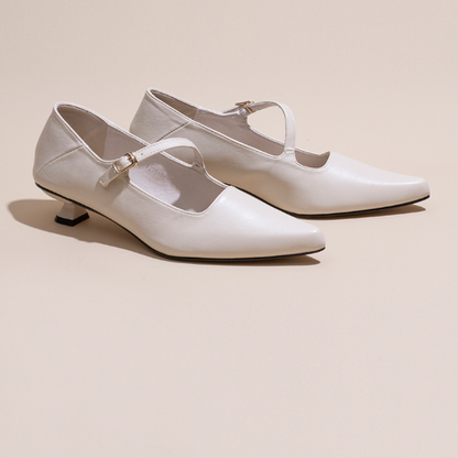 【４color】ポインテッドトゥバンドパンプス w-045