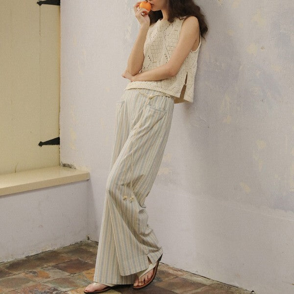 ストライプストレートパンツ Z00383