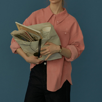 バックデザインローズピンクシャツ Z00067