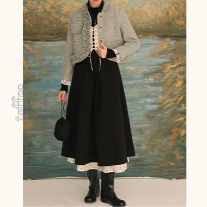 レイヤード花柄フレアスカート 　《Z00705》