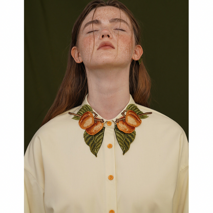 桃が成ったブリテッシュデザインシャツ sp0068