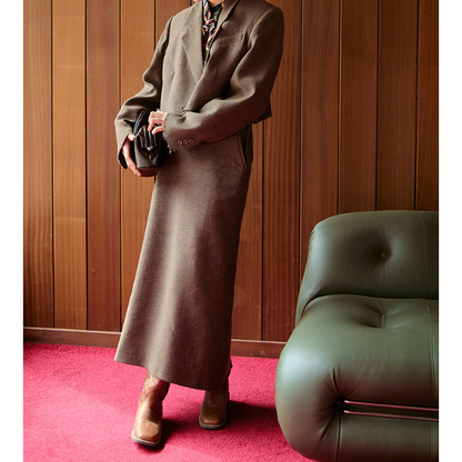 バックスリットコットンロングスカート Z00099