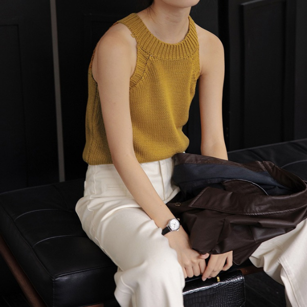 【3color】ノースリーブホルターネック Z00141