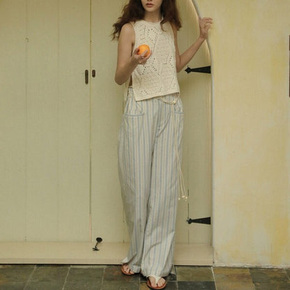 ストライプストレートパンツ Z00383