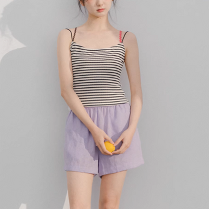 【2color】バッククロスストライプキャミソール《Z01070》