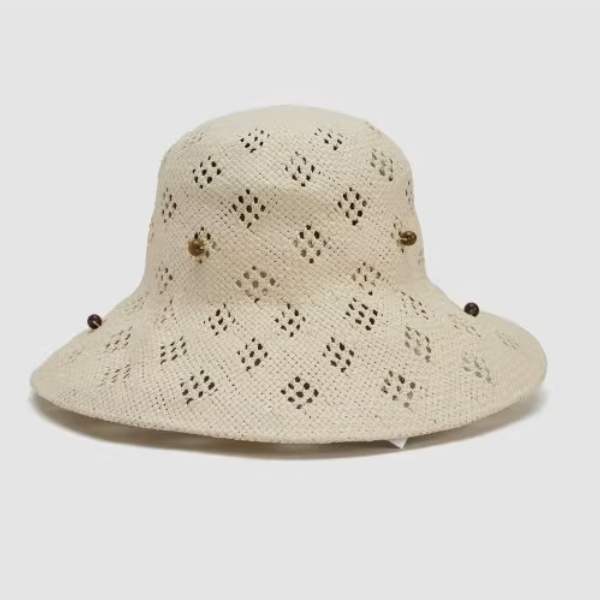 透かし編みストローハット《Z01067》