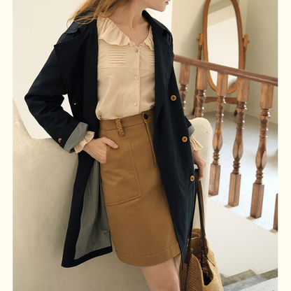 【2color】フリルカラーブラウス X-321