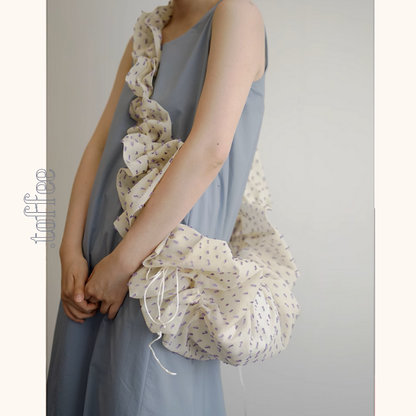 ドローストリング付きギャザーショルダーバッグ《Z00936》