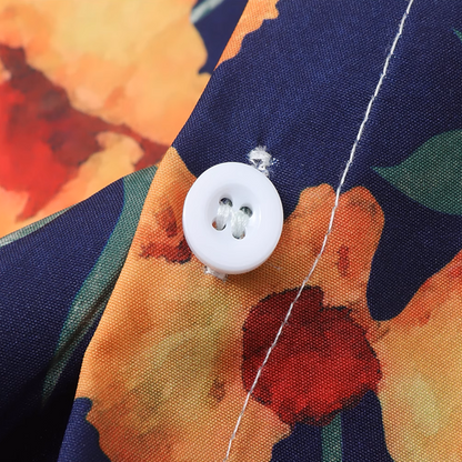 ヴィンテージ風花柄シャツ《Z00911》