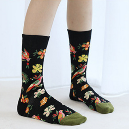 フラワージャガードソックス3Pセット X-334