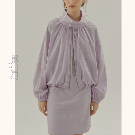 【2color】スタンドカラードロップショルダージャケット《Z00835》