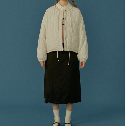 キルティングミモレ丈スカート Z00069