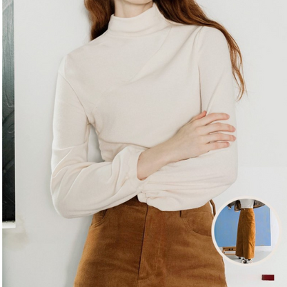 【３color】シンプルハイネックトップス w-090