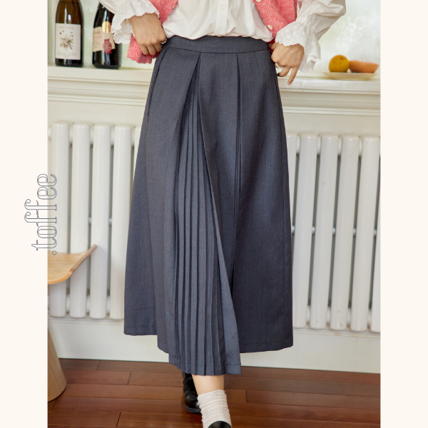 2タイププリーツミモレ丈スカート　Z00564