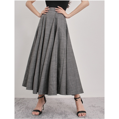 クラシックデザインフリルプリーツスカート　AU-027