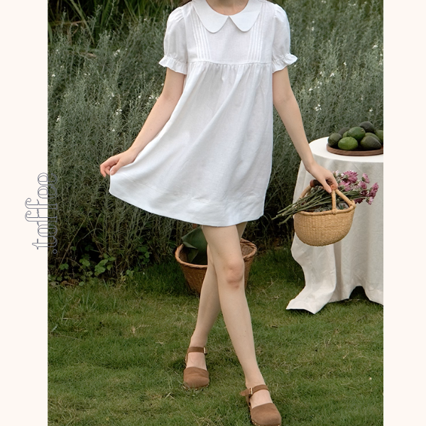 【2color】ドールカラーとプリーツの優美ワンピース《Z01049》