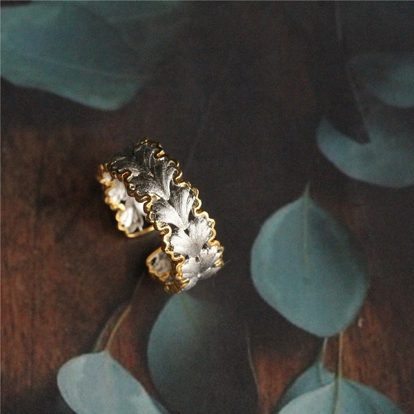 リーフモチーフオープンリング　　su0020