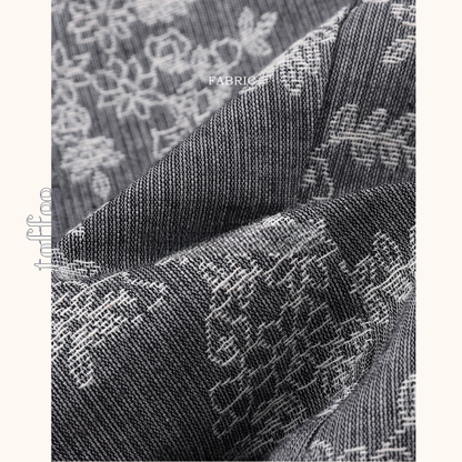 パフスリーブつる花刺繍ミニワンピース《Z00904》