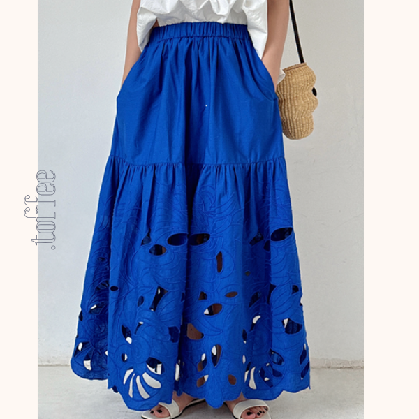 カットアウトロングスカート　Z00421