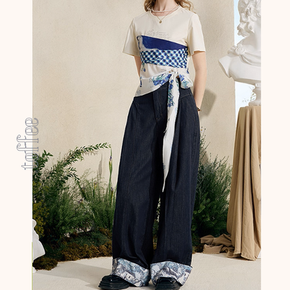 星降る夜の宴のストレートジーンズ《Z01058》