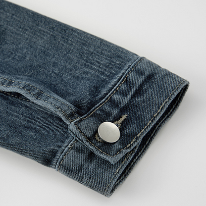 ノーカラーデニムジャケット X-228