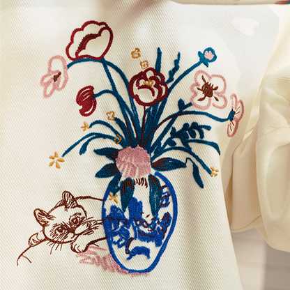 カラフルリボンタイ付きVネックスウェット　《Z00665》