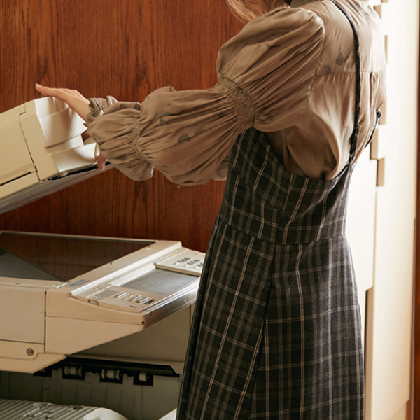 ティアードパフスリーブシャツ AU-414