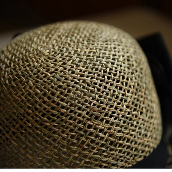 バックリボン付ストローベースボールキャップ　Z00403