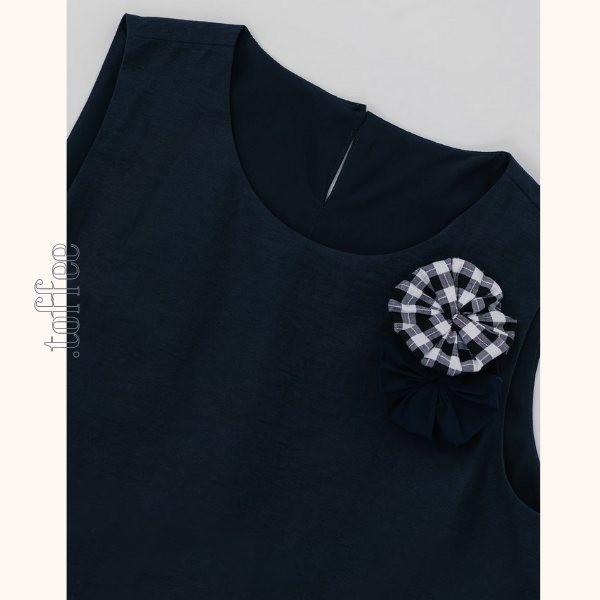 【2color】ふんわり咲く花モチーフのバルーンワンピース《Z01073》