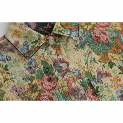 フラワー刺繍入りシャツジャケット Z00050