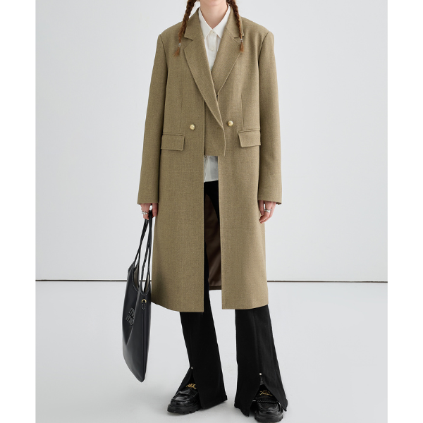 レイヤード風ロングスーツジャケット Z00028