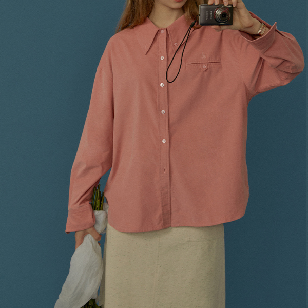 バックデザインローズピンクシャツ Z00067
