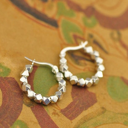 シルバー粒粒ピアス