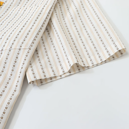 カラフル猫ちゃん刺繍入りショートスリーブシャツ《Z00909》