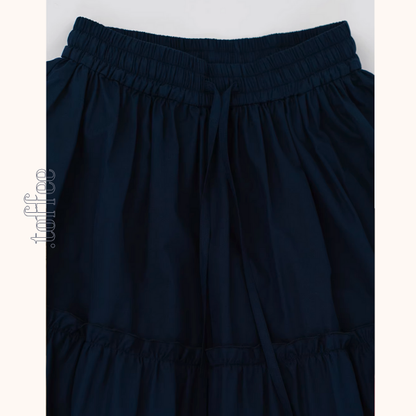 【2color】遊び心アップリケ刺繍スカート《Z01074》