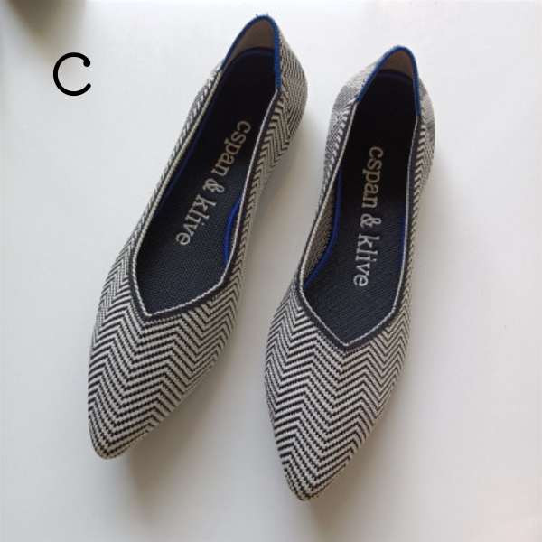 【18pattern】カラーパターンニットパンプス X-109