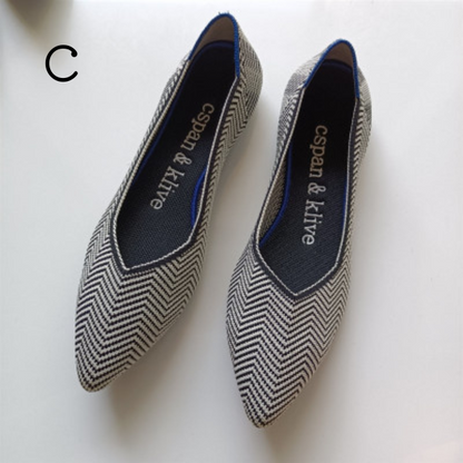 【18pattern】カラーパターンニットパンプス X-109