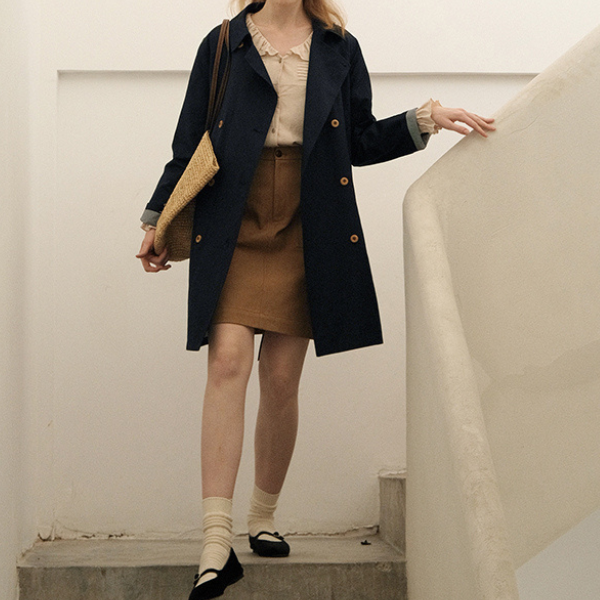 【2color】フリルカラーブラウス X-321