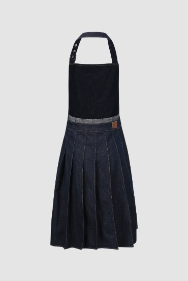 ホルターネックプリーツデニムワンピース　Z00408