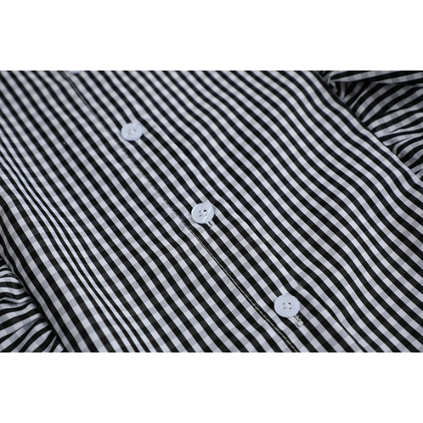 ストライプフリルブラウス　X-347