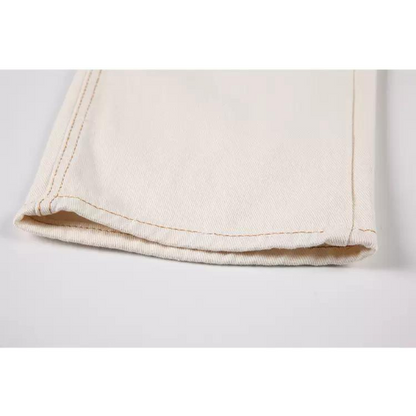 ハイウエストボタンフライデニム X-055