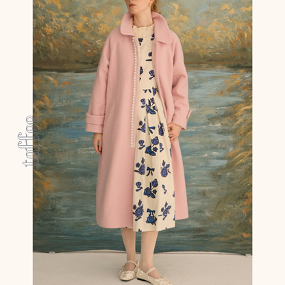 リボン＆ローズプリントワンピース Z00630