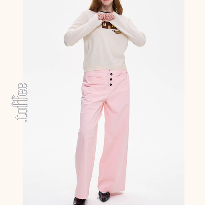 【2color】チェック柄ディテールワイドパンツ《Z01005》