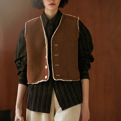 ストライプポロカラールーズシャツ　《Z00813》