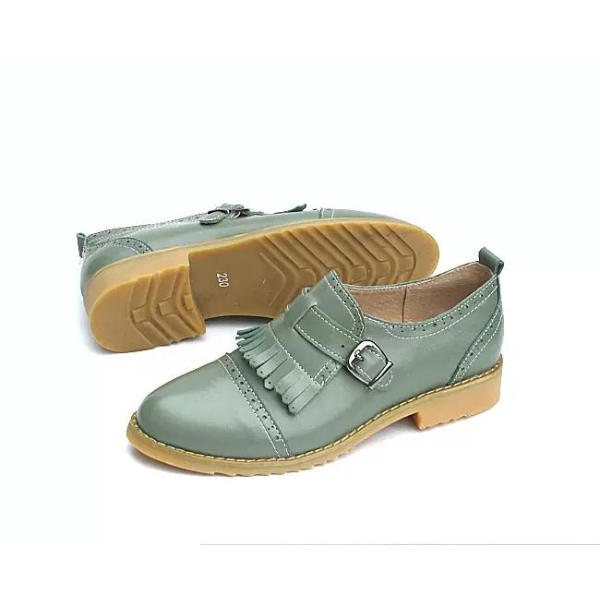 【５color】オックスフォードカジュアルフラットシューズ w-117