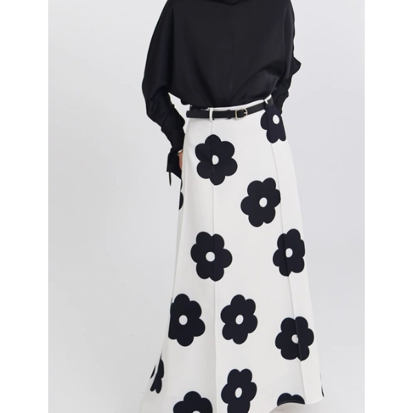 フラワープリントロングスカート Z00212