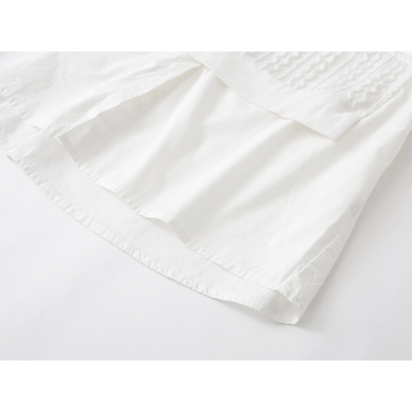 【２color】フェイクツーピースレイヤード調シャツ　AU-201